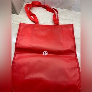 LuluLemon shopping bag RED w/white NEW